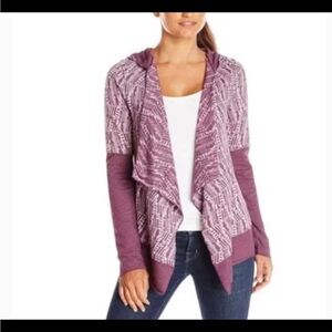 Prana Women's Purple Patterned Cardigan